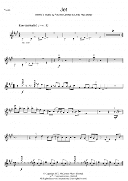page one of Jet (Violin Solo)