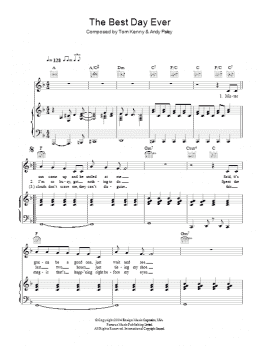 page one of The Best Day Ever (Piano, Vocal & Guitar Chords)