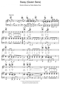 page one of Sway (Quien Sera) (Piano, Vocal & Guitar Chords (Right-Hand Melody))