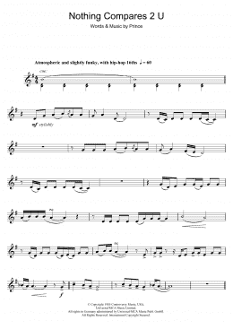 page one of Nothing Compares 2 U (Clarinet Solo)