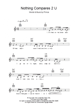 page one of Nothing Compares 2 U (Lead Sheet / Fake Book)