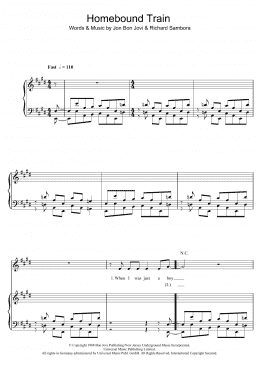 page one of Homebound Train (Piano, Vocal & Guitar Chords)