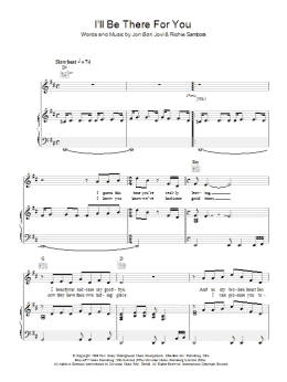 page one of I'll Be There For You (Piano, Vocal & Guitar Chords)