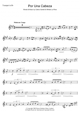 page one of Por Una Cabeza (Trumpet Solo)