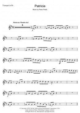 page one of Patricia (Trumpet Solo)