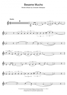 page one of Besame Mucho (Kiss Me Much) (Clarinet Solo)