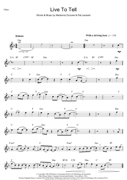 page one of Live To Tell (Flute Solo)