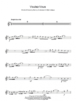 page one of Voulez Vous (Lead Sheet / Fake Book)