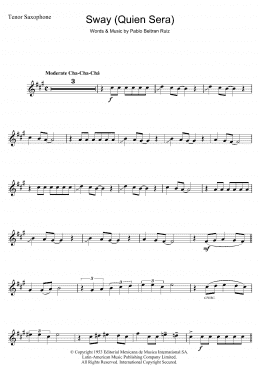 page one of Sway (Quien Sera) (Tenor Sax Solo)