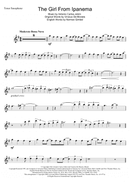 page one of The Girl From Ipanema (feat. Astrud Gilberto) (Tenor Sax Solo)