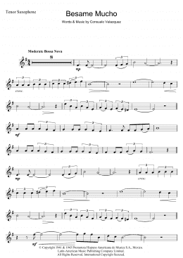page one of Besame Mucho (Kiss Me Much) (Tenor Sax Solo)