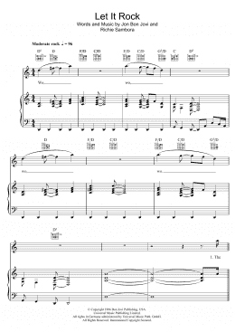 page one of Let It Rock (Piano, Vocal & Guitar Chords)