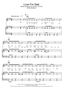 page one of Love For Sale (Piano, Vocal & Guitar Chords)