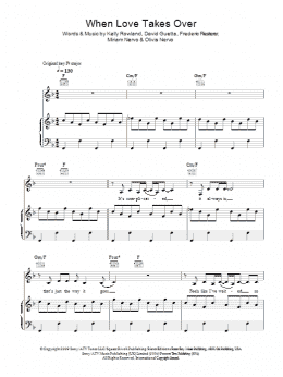 page one of When Love Takes Over (Piano, Vocal & Guitar Chords)