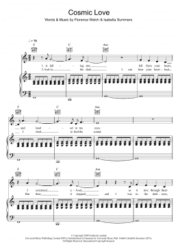 page one of Cosmic Love (Piano, Vocal & Guitar Chords)