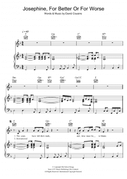 page one of Josephine, For Better Or For Worse (Piano, Vocal & Guitar Chords)