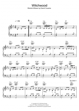 page one of Witchwood (Piano, Vocal & Guitar Chords)