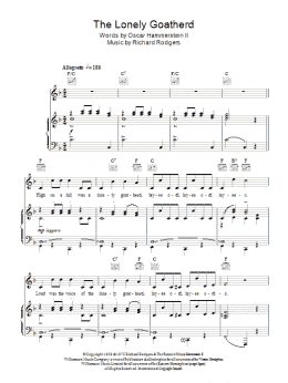 page one of The Lonely Goatherd (Piano, Vocal & Guitar Chords)
