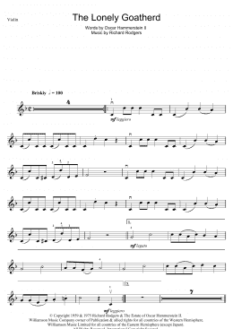 page one of The Lonely Goatherd (Violin Solo)