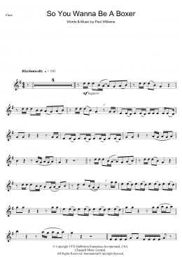 page one of So You Wanna Be A Boxer (from Bugsy Malone) (Flute Solo)