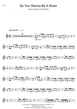 page one of So You Wanna Be A Boxer (from Bugsy Malone) (Violin Solo)
