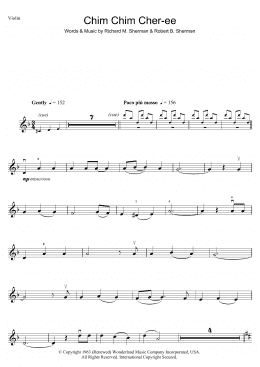 page one of Chim Chim Cher-ee (from Mary Poppins) (Violin Solo)