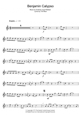 page one of Benjamin Calypso (from Joseph And The Amazing Technicolor Dreamcoat) (Flute Solo)