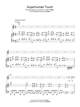 page one of Superhuman Touch (Piano, Vocal & Guitar Chords)