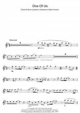 page one of One Of Us (Flute Solo)