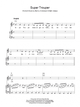 page one of Super Trouper (Piano, Vocal & Guitar Chords)