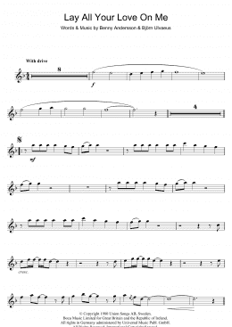 page one of Lay All Your Love On Me (Flute Solo)