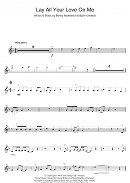 page one of Lay All Your Love On Me (Violin Solo)
