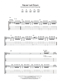 page one of Never Let Down (Guitar Tab)