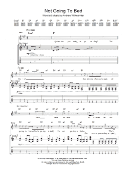 page one of Not Going To Bed (Guitar Tab)