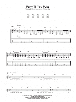 page one of Party Til You Puke (Guitar Tab)