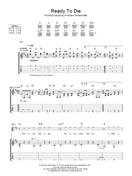 page one of Ready To Die (Guitar Tab)