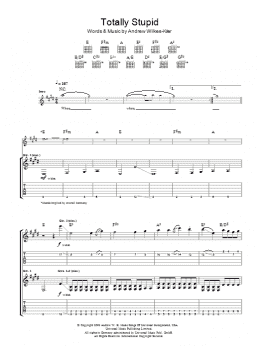 page one of Totally Stupid (Guitar Tab)