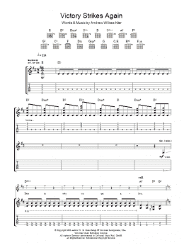 page one of Victory Strikes Again (Guitar Tab)