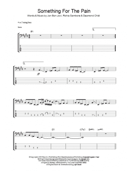 page one of Something For The Pain (Bass Guitar Tab)