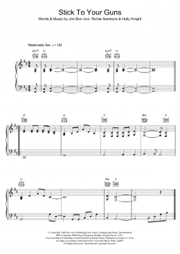 page one of Stick To Your Guns (Piano, Vocal & Guitar Chords)