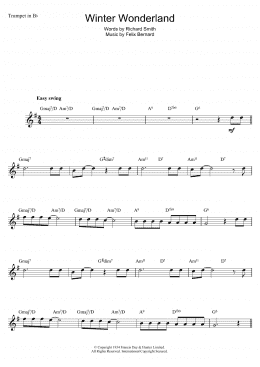 page one of Winter Wonderland (Trumpet Solo)