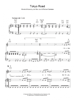 page one of Tokyo Road (Piano, Vocal & Guitar Chords)