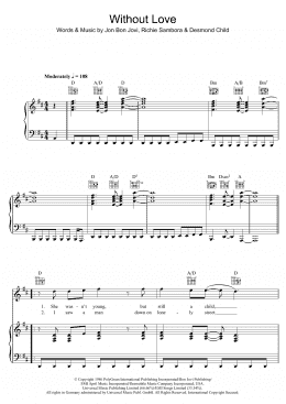 page one of Without Love (Piano, Vocal & Guitar Chords)