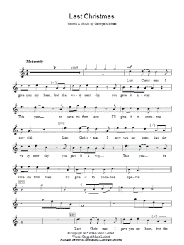 page one of Last Christmas (Lead Sheet / Fake Book)
