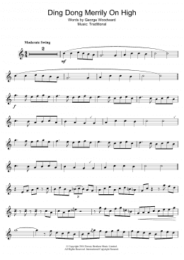 page one of Ding Dong! Merrily On High (Clarinet Solo)