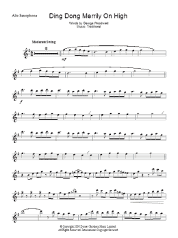 page one of Ding Dong! Merrily On High! (Lead Sheet / Fake Book)