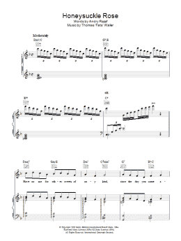 page one of Honeysuckle Rose (Piano, Vocal & Guitar Chords)