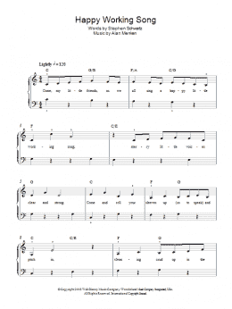 page one of Happy Working Song (from Enchanted) (Easy Piano)