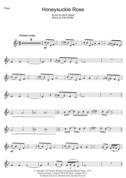 page one of Honeysuckle Rose (Flute Solo)