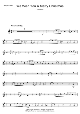 page one of We Wish You A Merry Christmas (Trumpet Solo)